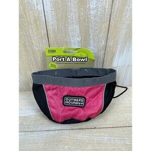 Outward Hound Port a Bowl Pink And Black NEW
